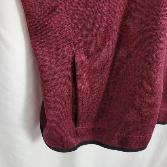 Lee XXL Regular Fit Men's Zip Up Jacket long sleeves 2XK Marled red/black pocket - Picture 4 of 10